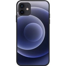 NXE mäkké s motívom farebnéch kruhov iPhone 12/12 Pro - tmavomodré