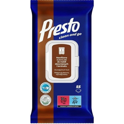 PRESTO ČISTIACE OBRÚSKY NA DREVENÝ NÁBYTOK 55 ks / 143