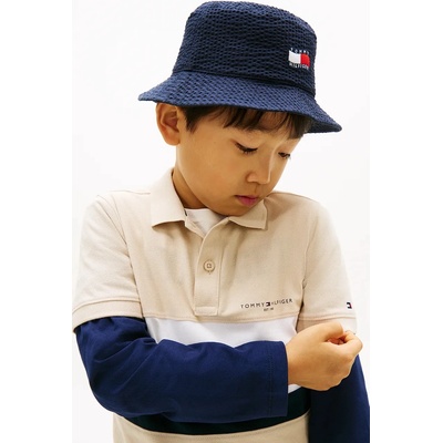 Tommy Hilfiger тениска с яка за деца от памук (KB0KB10383.128.176.PPY2)