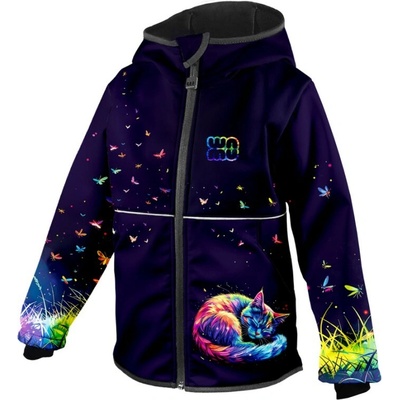 Wamu ČR dětská softshellová bunda Duhová kočka – Zboží Dáma