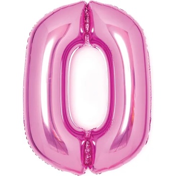 Amscan Фолиев балон за рожден ден цифра 0 розов 66 см
