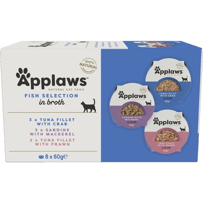Applaws Cat Pot Selection 8 x 60 g rybací výber