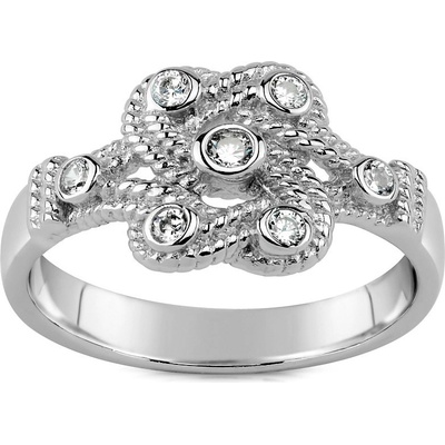 PRIA stříbrný prsten se zirkony JJJR0811