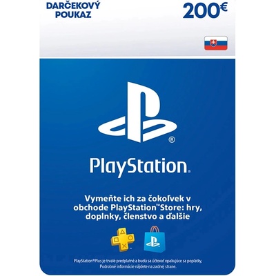 Playstation darčekový poukaz 200 € SK