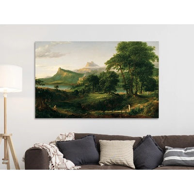 Vývoj říše: Pastýřství - Thomas Cole Varianta: 70x45 cm - na KAPA desce 5 mm (k zavěšení)