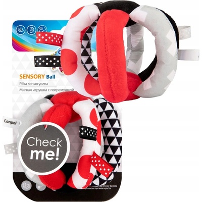 Canpol Babies Kontrastná loptička s hrkálkou SENSORY TOYS