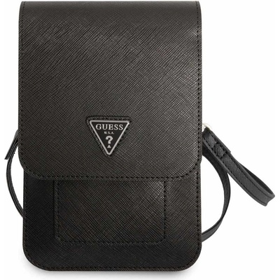 Púzdro Guess PU Saffiano Triangle Logo Phone Bag čierne
