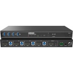 EVOCONNECT KVM Суичър 4x1, HDMI 4K@60, 18Gbps, HDCP2.3, HDR/HDR10/HDR10+/Dolby Vision, с RS232 и дистанционно (4portKVMswitch4K60)