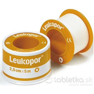Leukopor fixačná náplasť pre citlivú pokožku 2, 5 cm x 5m