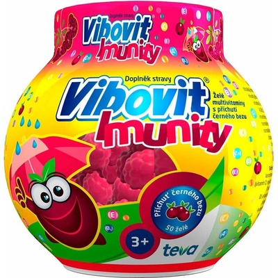 Vibovit + Immunity želé s príchuťou bazy čiernej 50 ks