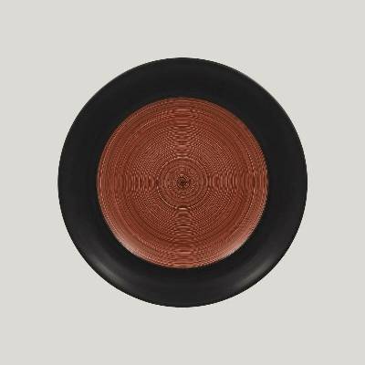 RAK Porcelain Trinidad talíř mělký 24 cm, hnědý RAK-TRCLFP24BW