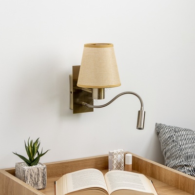 Brilagi - LED Аплик NUBILA 1xE27/25W/230V+LED/3W месинг/светлокафяво (BG1557D)