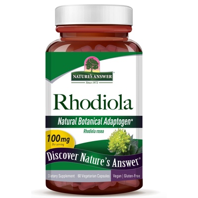 Nature's Answer Родиола, екстракт, 100 mg, 60 растителни капсули