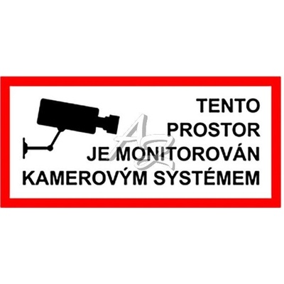 Arch informační samolepka "Tento prostor je monitorován kamerovým systémem", 160x80mm