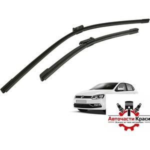 Paolo Предни чистачки съвместими с VW Polo (09+) / VW UP (12+) 2бр/к-т (65283) - avtochastikrasi
