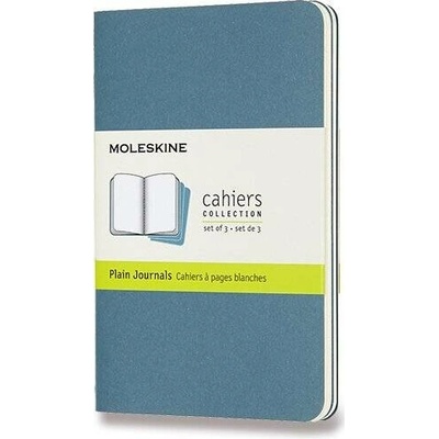 Moleskine Sešity Cahier A6 čisté 3 ks tmavě tyrkysové