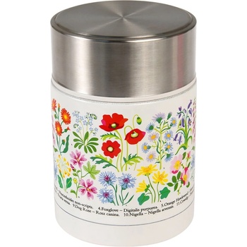 Rex London Детски термос за храна в кремав и сребрист цвят 450 ml Wild Flowers - Rex London (29673)