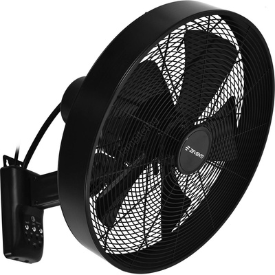 ZEVENTI - Стенен вентилатор freeze 50w/230v Ø 40 см черен + дистанционно управление (zv0017)