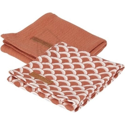 LITTLE DUTCH / TIAMO SWADDLE 70 x 70 CM SUNRISE RUST 2 KS