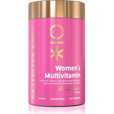 Nutriburst Advanced Women's Multivitamin žuvacie mäkké tobolky s multivitamínovým komplexom príchuť Berry Burst 60 ks