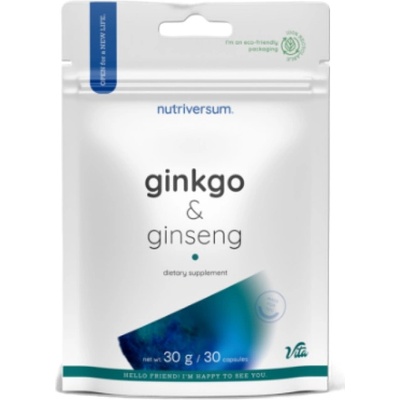 Nutriversum Ginkgo + Ginseng | Ginkgo Biloba 250 mg + Siberian Ginseng 400 mg [30 капсули]