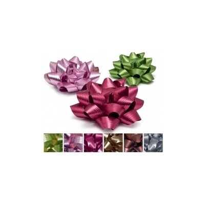 Mašľa darčeková samolepiaca 120mm METALLIC EMBOSSED,mix farieb
