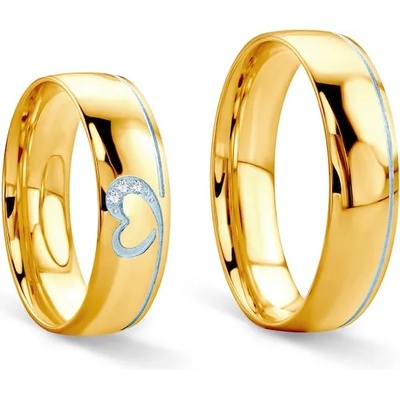 SAVICKI Сватбени халки: двуцветно злато, кръгли. 5.5 мм