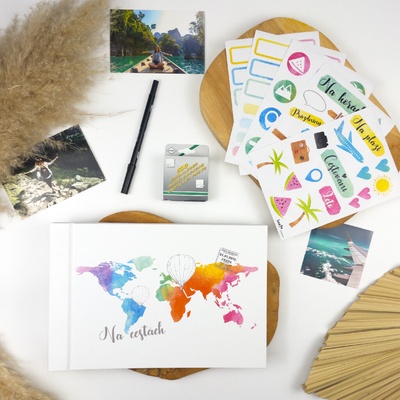 Lovelu Cestovatelské fotoalbum – set se samolepkami, fixem a fotopodlepky