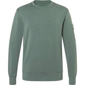 super. natural Мъжки вълнен пуловер super. natural Alpine Brush Crewneck Merino longsleeve - Eucalyptus - размер XL (005-7175-0214)