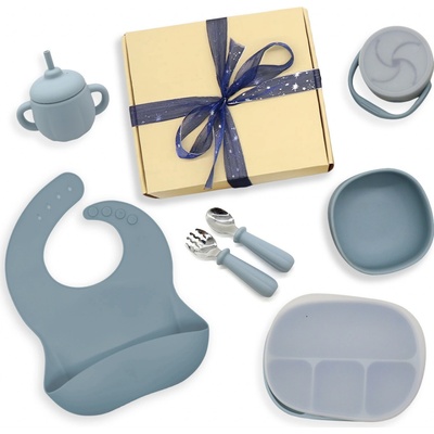 Martons jedálenská sada silikónová Light blue NEW 7 dielna