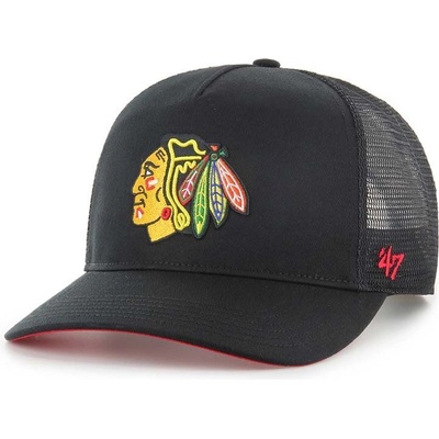 47 brand Шапка с козирка 47 brand NHL Chicago Blackhawks в черно с апликация H-MSHTC04GWP-BK (H.MSHTC04GWP.BK)