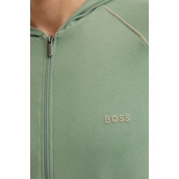 HUGO BOSS Домашен суичър boss в зелено с качулка с изчистен дизайн (50515313)