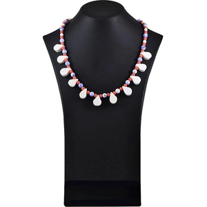 Dannyra Колие с корал, Swarovski перли и ахат Sand, sea, corals Dannyra Jewels