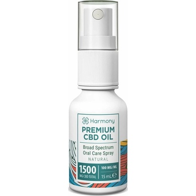 Harmony CBD olej ve spreji 1500 mg Natural 15 ml