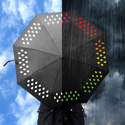 SuckUK Сменящ Цвета си Чадър за Дъжд