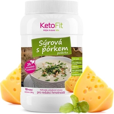 KetoFit Polévka pórko sýrová 10 porcí 290 g