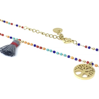 Jan Kos jewellery Řetízek s přívěskem z oceli 12119009