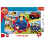 Trefl Пъзел в рамка Trefl от 15 части - Един ден на пожарникаря Сам (31351) - baby