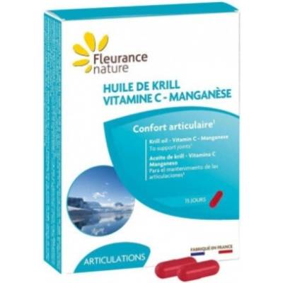 Fleurance Nature Масло от крил + Витамин C и манган, 15 капсули, Fleurance Nature (133135 (13313) FN)