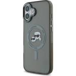 KARL LAGERFELD Калъф за iPhone 16 - Karl Lagerfeld IML MagSafe (KLHMP16SHLSKCK) - Metal Karl&Choupette Head