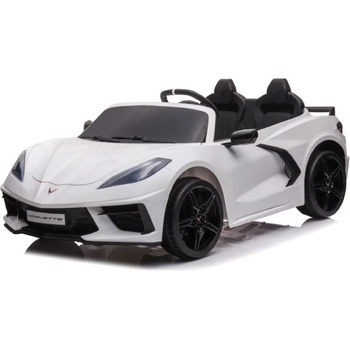 ROLLZONE Corvette Stingray 12V- Детска акумулаторна кола, Бяла, EVA гуми (TR2203-бял)