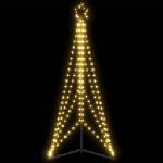 vidaXL LED коледна елха 363 светодиода топло бяло 182 см (3307643)