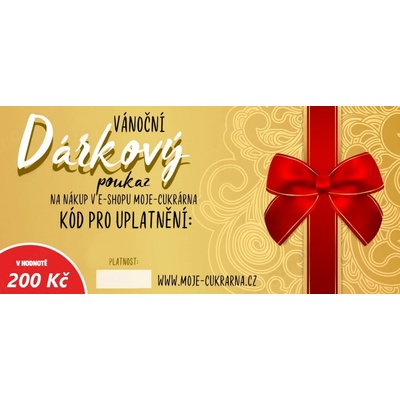 Vánoční dárkový poukaz 200 Kč možnosti: na e-mail