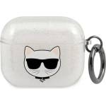 Karl Lagerfeld KLA3UCHGS калъф за AirPods 3, сребрист, Glitter Choupette (KLA3UCHGS)