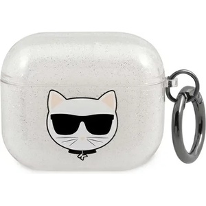 Karl Lagerfeld KLA3UCHGS калъф за AirPods 3, сребрист, Glitter Choupette (KLA3UCHGS)