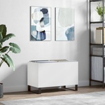 vidaXL Шкаф за грамофонни плочи бял 74, 5x38x48 см инженерно дърво (831732)