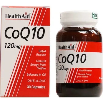 HEALTHAID Хранителна добавка Коензим Q10 120мг , Health Aid CoQ10 - Coenzyme Q10 120mg 30 Capsules