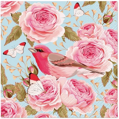 TaT Obrúsky English Roses Bird 33x33cm