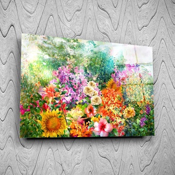 Art gift Стъклено АРТ пано - Полски цветя