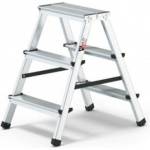  Алуминиева двустранна домакинска стълба Drabest 2x3 - 2, 60 м (3513650)